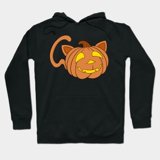 Halloween Pumpkin Cat Hoodie